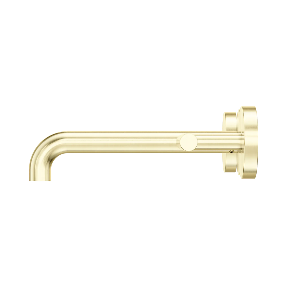NERO MECCA LEVER WALL BASIN/BATH SET 185MM SPOUT BRUSHED GOLD