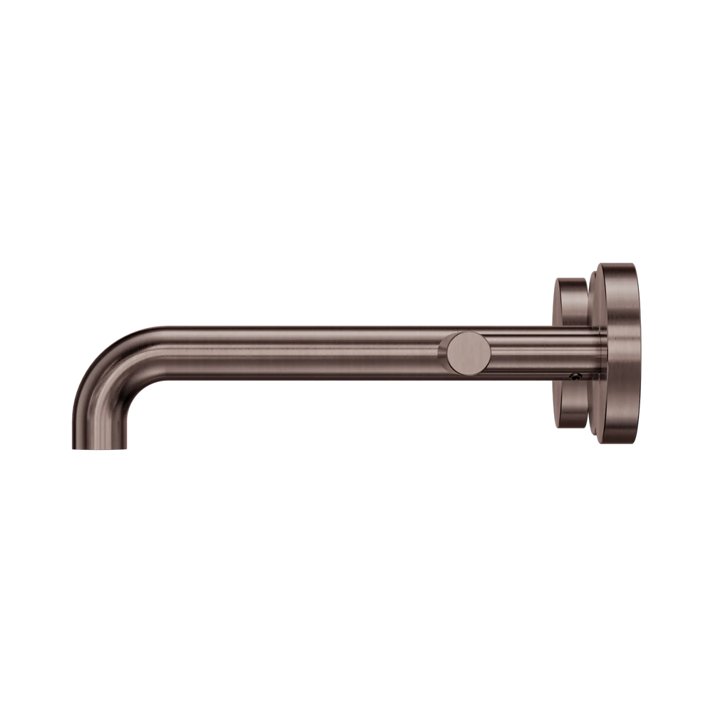 NERO MECCA LEVER WALL BASIN/BATH SET 185MM SPOUT BRUSHED BRONZE