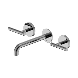 NERO MECCA LEVER WALL BASIN/BATH SET 185MM SPOUT CHROME