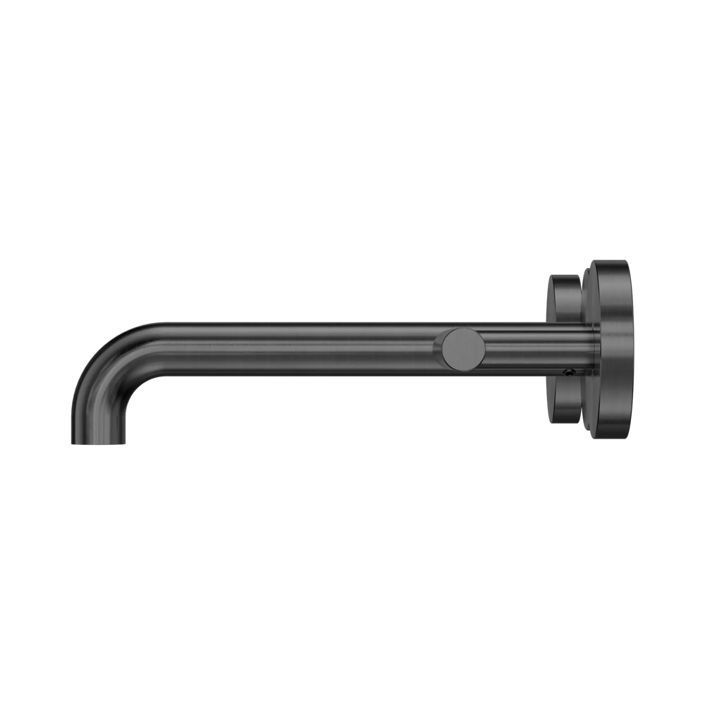 NERO MECCA LEVER WALL BASIN/BATH SET 185MM SPOUT GUN METAL
