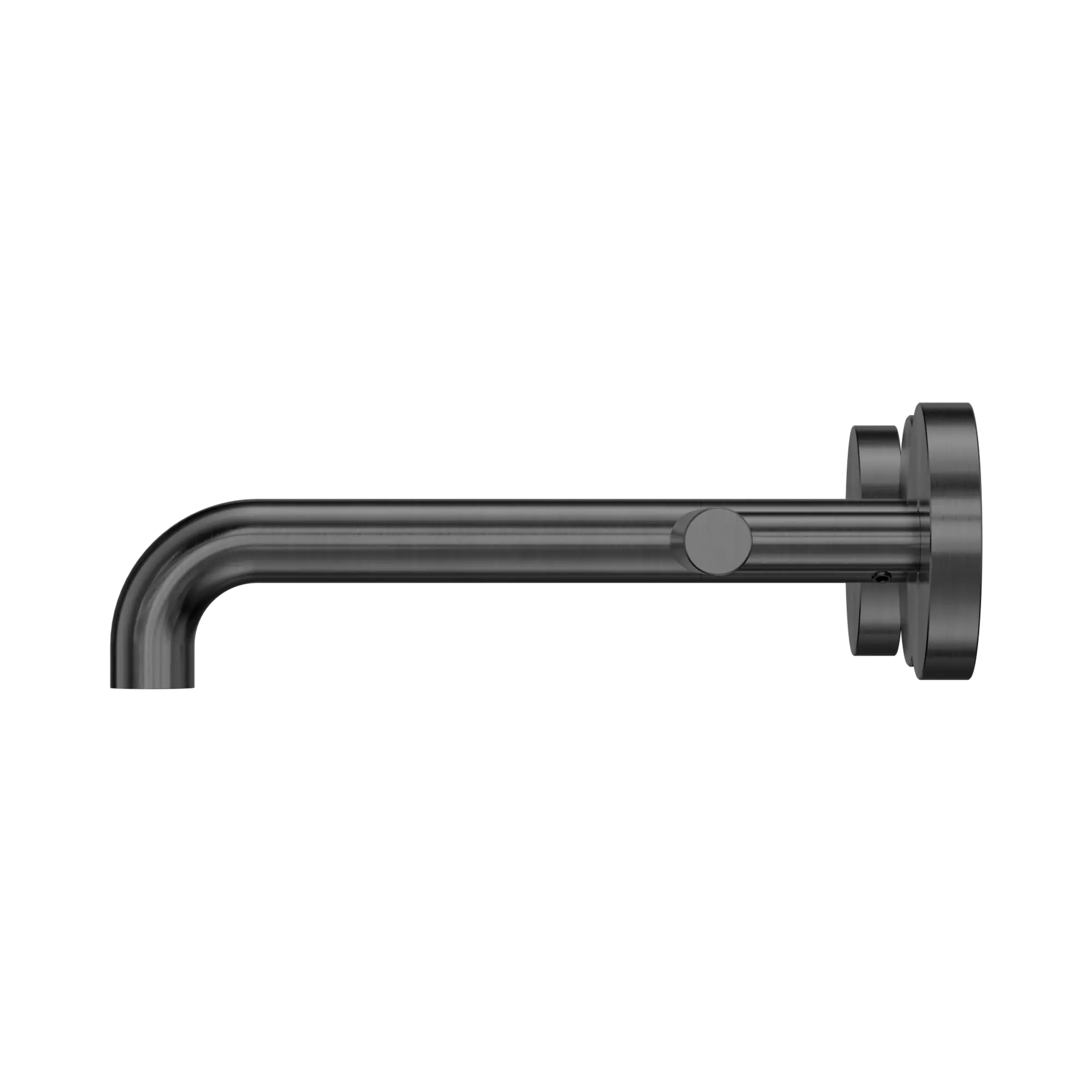 NERO MECCA LEVER WALL BASIN/BATH SET 185MM SPOUT GUN METAL