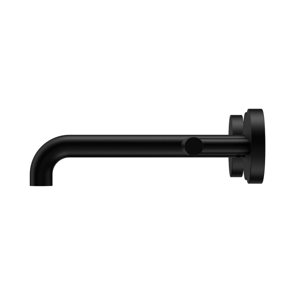 NERO MECCA LEVER WALL BASIN/BATH SET 185MM SPOUT MATTE BLACK