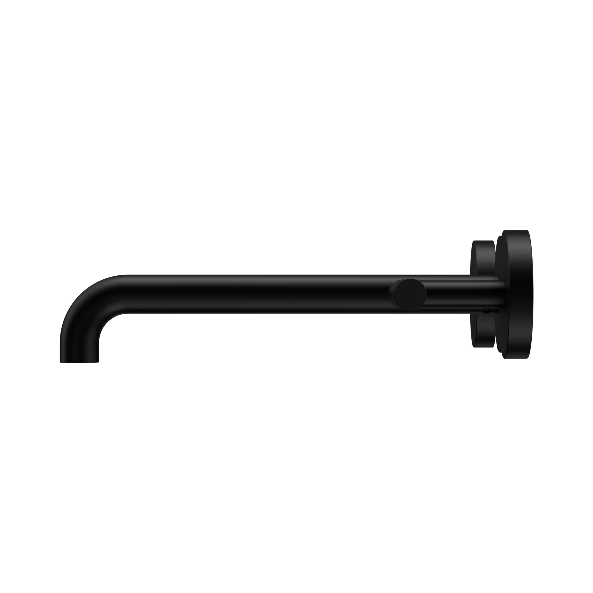 NERO MECCA LEVER WALL BASIN/BATH SET 220MM SPOUT MATTE BLACK