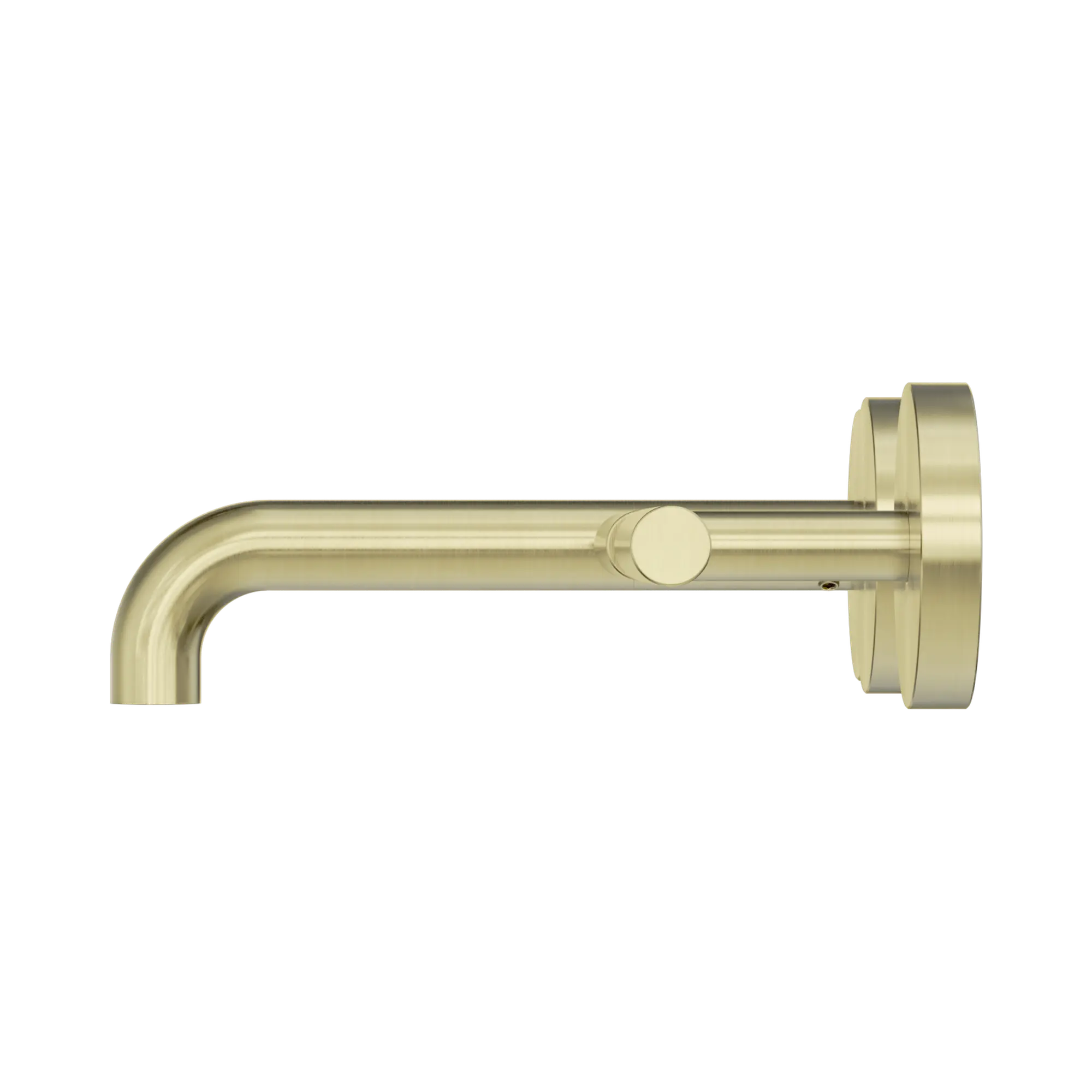 NERO MECCA LEVER WALL BASIN/BATH SET 160MM OFFSET SPOUT BRUSHED GOLD
