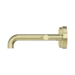 NERO MECCA LEVER WALL BASIN/BATH SET 160MM OFFSET SPOUT BRUSHED GOLD