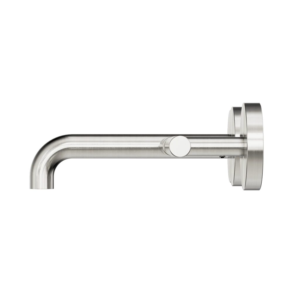 NERO MECCA LEVER WALL BASIN/BATH SET 160MM OFFSET SPOUT BRUSHED NICKEL