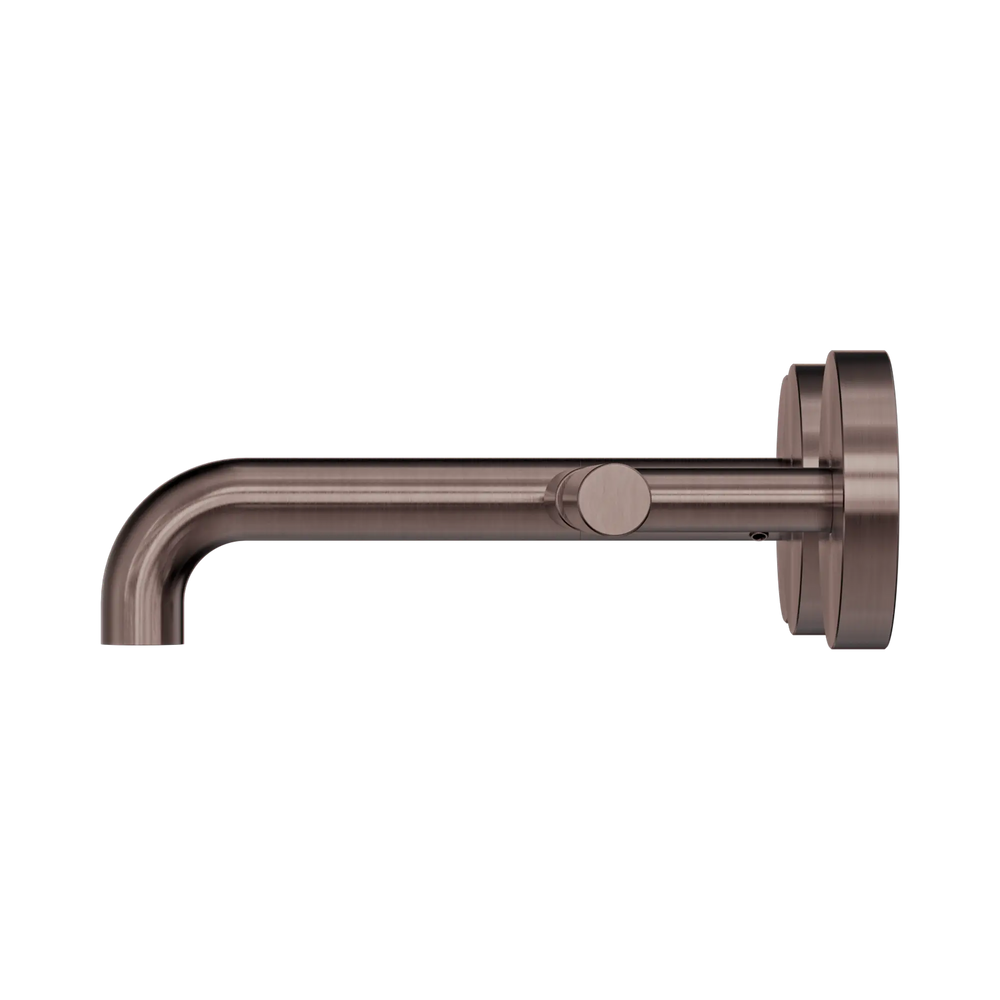 NERO MECCA LEVER WALL BASIN/BATH SET 160MM OFFSET SPOUT BRUSHED BRONZE
