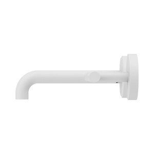 NERO MECCA LEVER WALL BASIN/BATH SET 160MM OFFSET SPOUT MATTE WHITE
