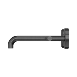 NERO MECCA LEVER WALL BASIN/BATH SET 185MM OFFSET SPOUT GUN METAL