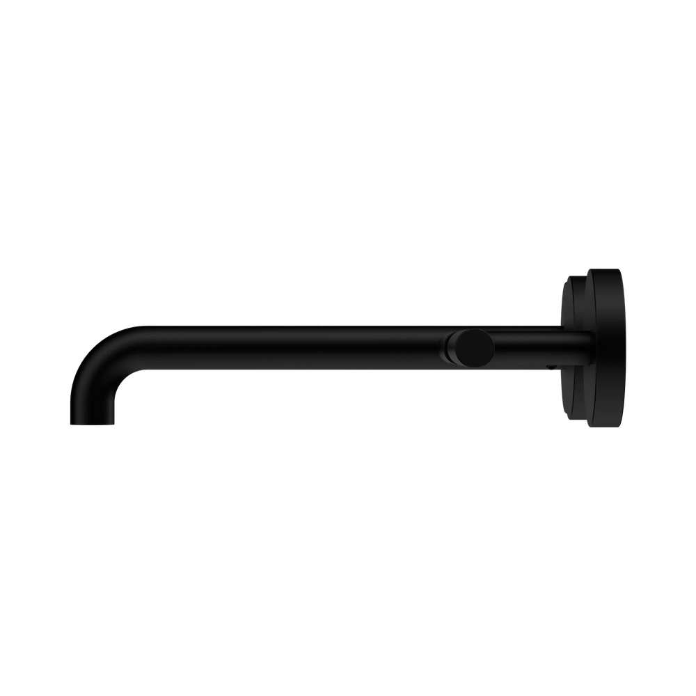NERO MECCA LEVER WALL BASIN/BATH SET 220MM OFFSET SPOUT MATTE BLACK