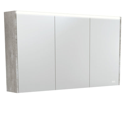 FIENZA INDUSTRIAL LED MIRROR SHAVING CABINET WITH SIDE PANELS 1200X670MM