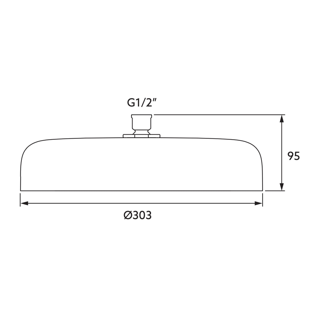 KOHLER STATEMENT SINGLE FUNCTION RAINHEAD ROUND 303MM BRUSHED BRASS