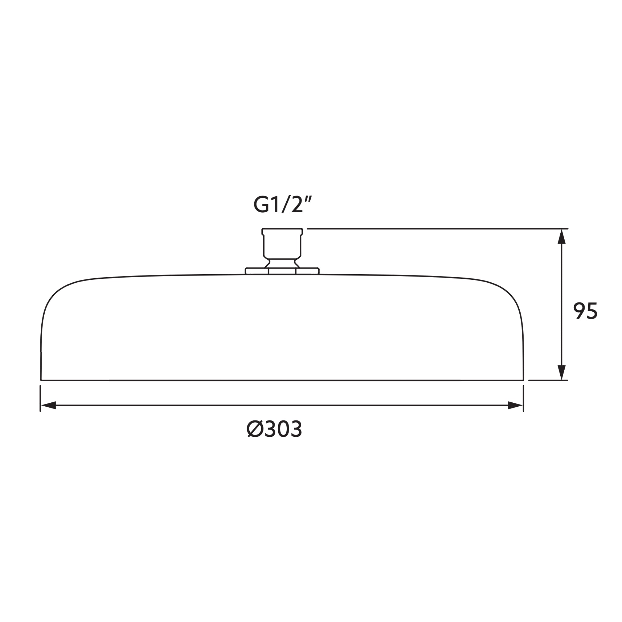 KOHLER STATEMENT SINGLE FUNCTION RAINHEAD ROUND 303MM CHROME
