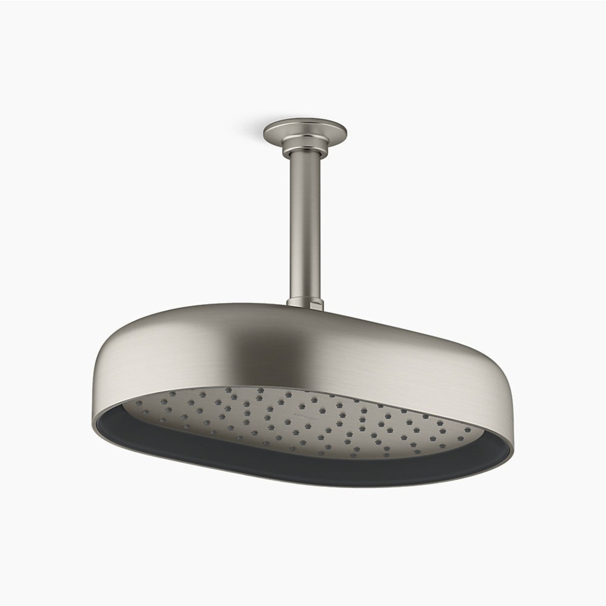 KOHLER STATEMENT SINGLE FUNCTION RAINHEAD OVAL 303MM BRUSHED NICKEL
