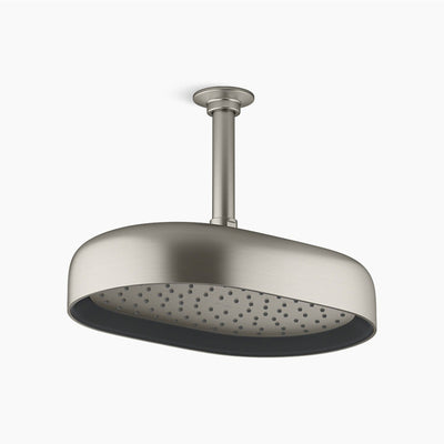 KOHLER STATEMENT SINGLE FUNCTION RAINHEAD OVAL 303MM BRUSHED NICKEL