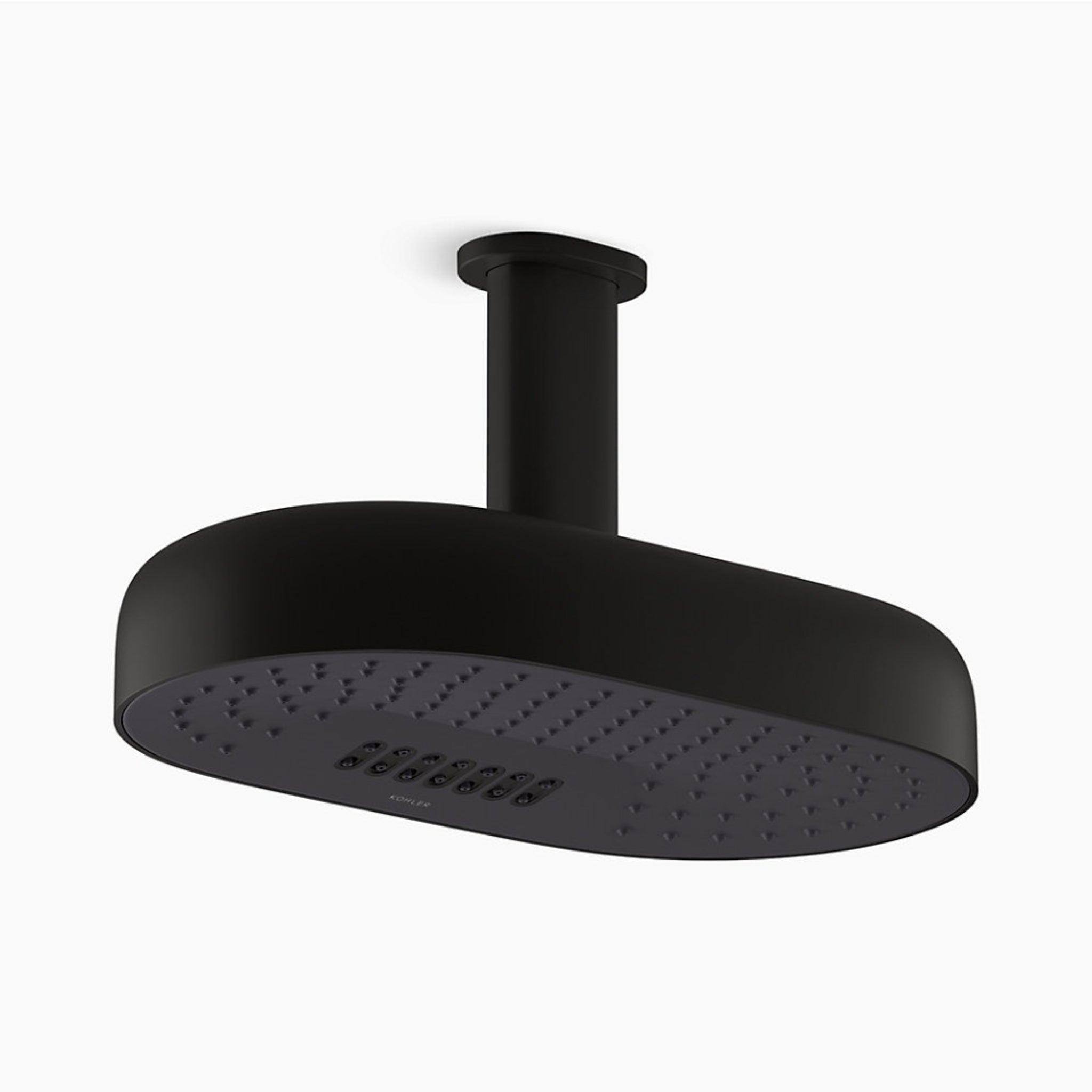 KOHLER STATEMENT DUAL FUNCTION RAINHEAD OVAL 354MM MATTE BLACK