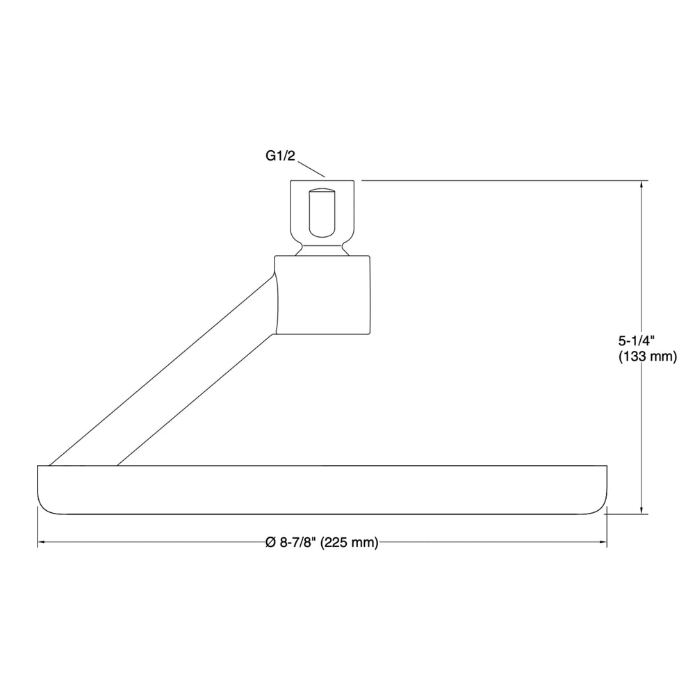 KOHLER STATEMENT RAINHEAD ROUND 225MM MATTE BLACK