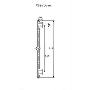 KOHLER STATEMENT SLIDEBAR MATTE BLACK (AVAILABLE IN 800MM AND 1000MM)