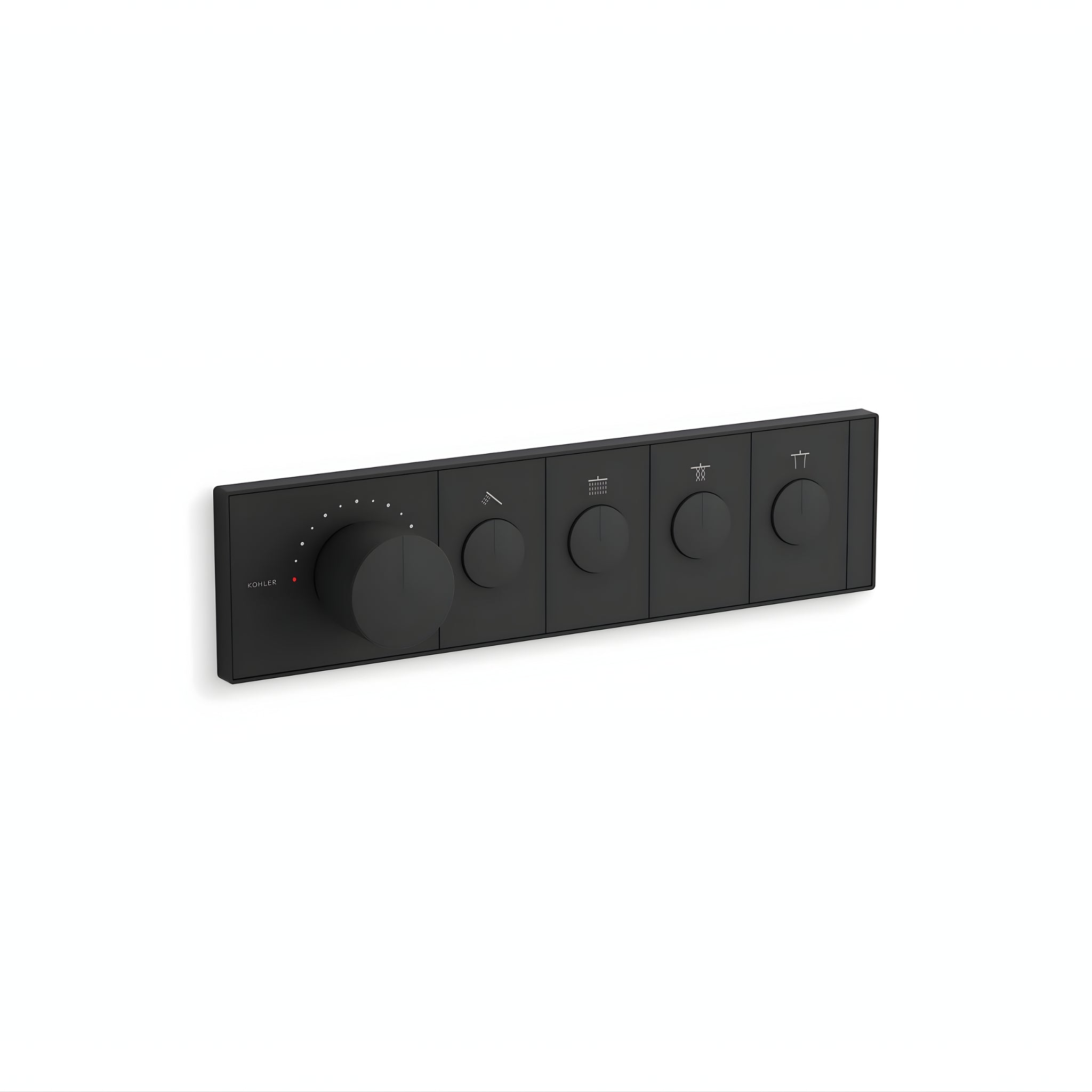 KOHLER ANTHEM FOUR OUTLET RECESSED MECHANICAL THERMOSTATIC CONTROL PANEL AND VALVE COMPLETE KIT MATTE BLACK