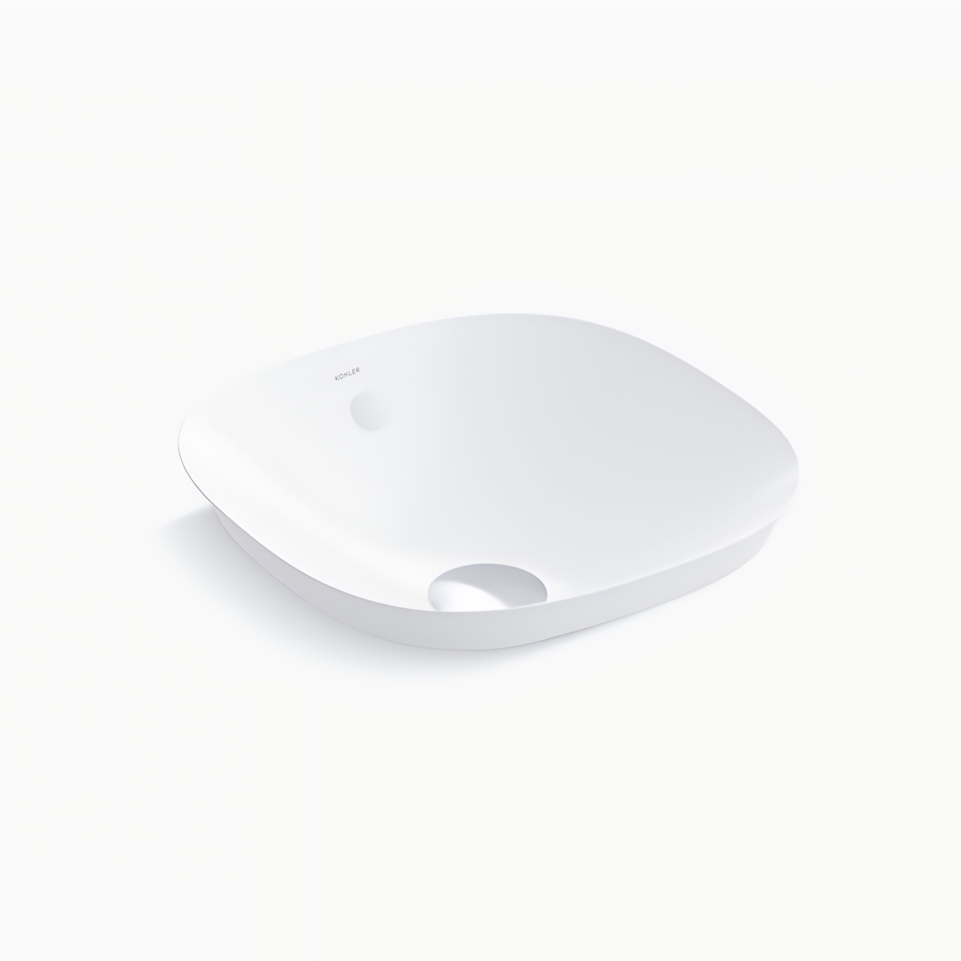 KOHLER VEIL SQUARE SEMI INSET BASIN WHITE 420MM