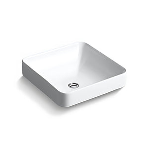 KOHLER FOREFRONT SQUARE ABOVE COUNTER BASIN WHITE 413MM