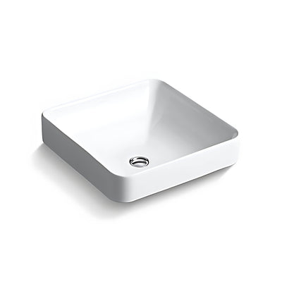 KOHLER FOREFRONT SQUARE ABOVE COUNTER BASIN WHITE 413MM