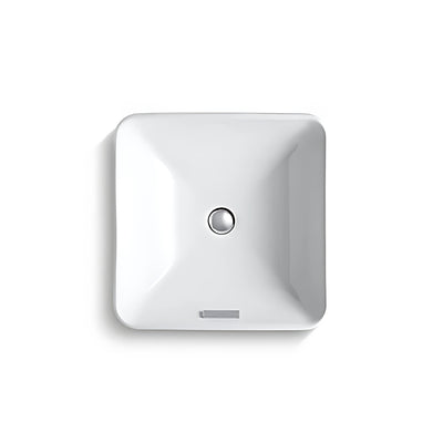 KOHLER FOREFRONT SQUARE ABOVE COUNTER BASIN WHITE 413MM