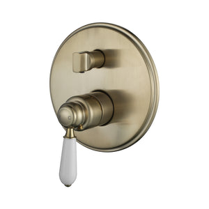 MODERN NATIONAL BORDEAUX SHOWER DIVERTER MIXER ⁠⁠160MM BRUSHED BRONZE