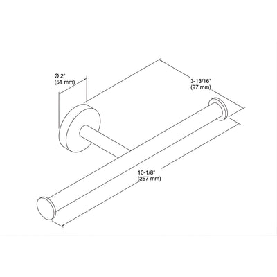KOHLER ELATE DOUBLE TOILET TISSUE HOLDER 257MM BRUSHED NICKEL