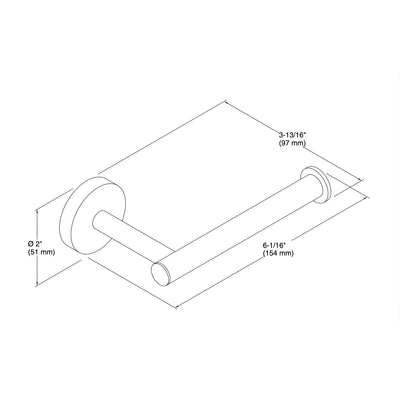 KOHLER ELATE TOILET TISSUE HOLDER 154MM BRUSHED NICKEL