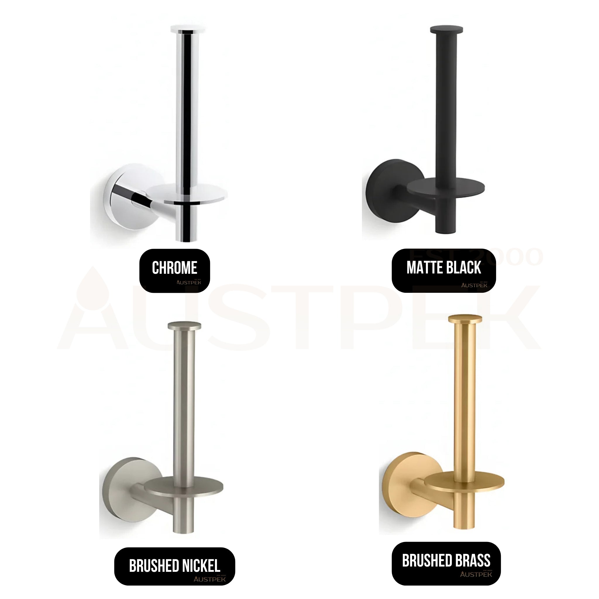 KOHLER ELATE VERTICAL TOILET ROLL HOLDER BRUSHED NICKEL