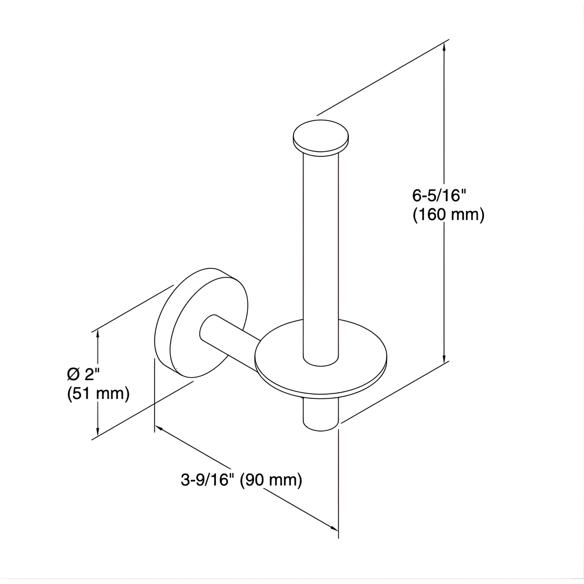 KOHLER ELATE VERTICAL TOILET ROLL HOLDER CHROME