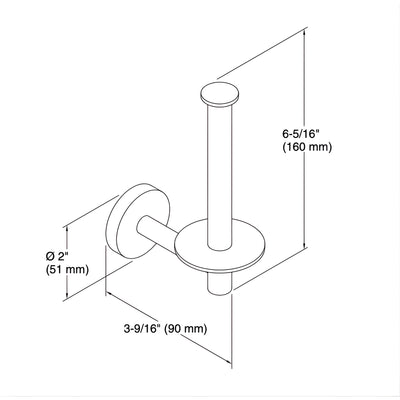 KOHLER ELATE VERTICAL TOILET ROLL HOLDER BRUSHED NICKEL