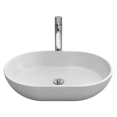 GARETH ASHTON FORMOSA NATURAL STONE BASIN MATTE WHITE 590MM