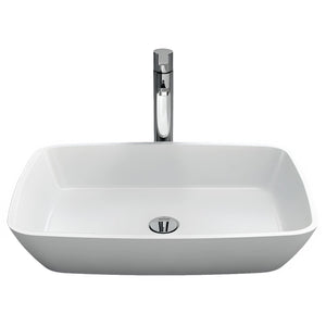 GARETH ASHTON VICENZA NATURAL STONE BASIN MATTE WHITE 590MM
