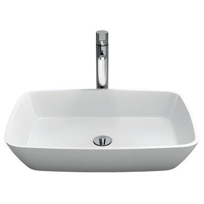 GARETH ASHTON VICENZA NATURAL STONE BASIN MATTE WHITE 590MM