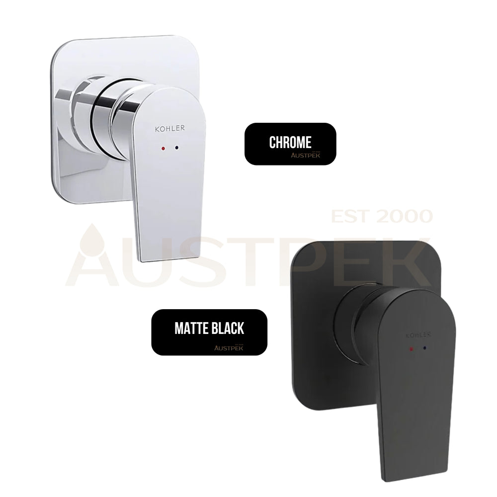 KOHLER TAUT SHOWER / BATH MIXER FULL KIT 100MM MATTE BLACK