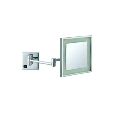 THERMOGROUP ABLAZE SQUARE 3X MAGNIFICATION MIRROR WITH LIGHT CHROME 150MM