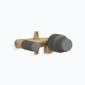 KOHLER ALEO-S WALL BASIN MIXER FULL KIT 165MM BRUSHED NICKEL