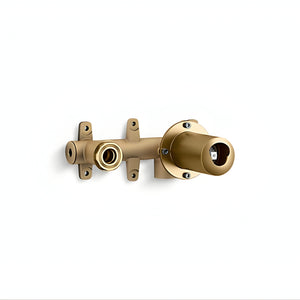 KOHLER COMPONENTS WALL MIXER WITH PIN LEVER HANDLE & INWALL VALVE COMPLETE KIT BRUSHED BRASS