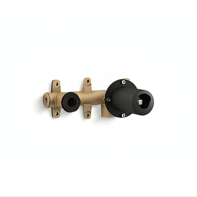 KOHLER COMPONENTS WALL MIXER WITH PIN LEVER HANDLE & INWALL VALVE COMPLETE KIT MATTE BLACK