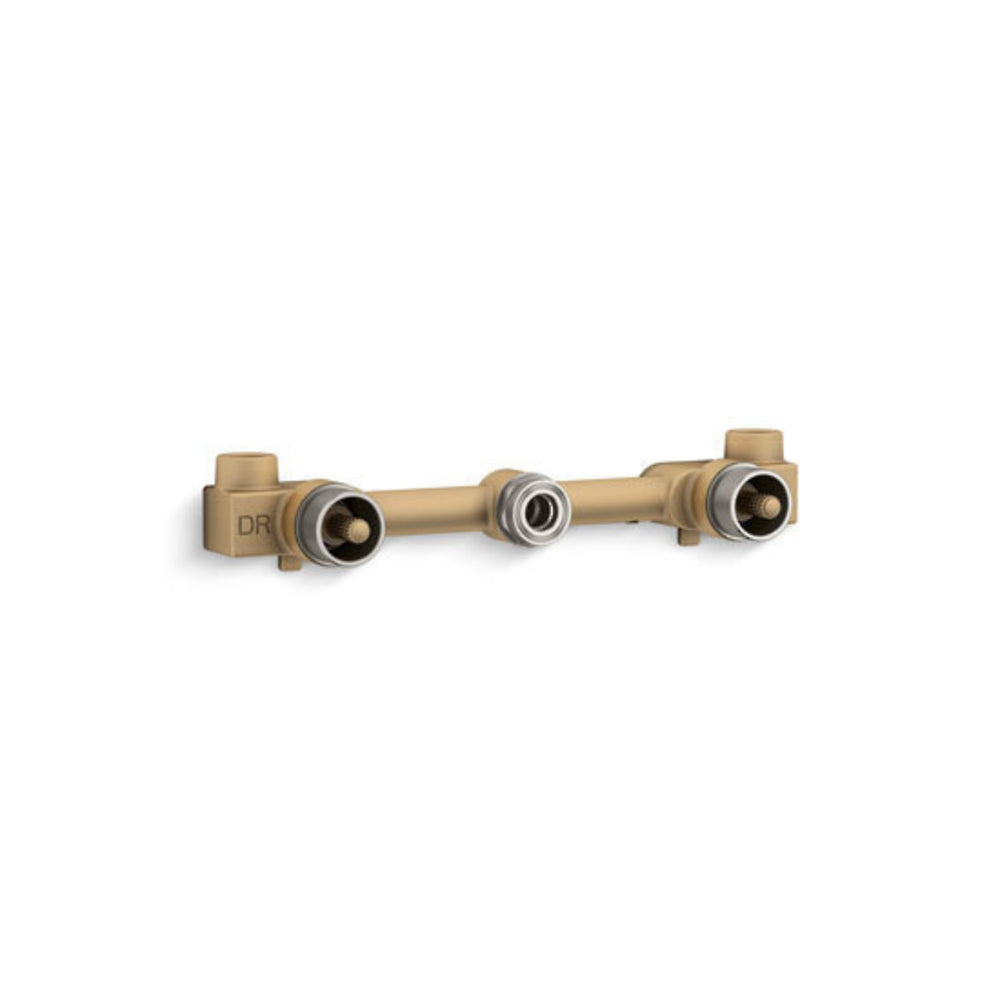 KOHLER COMPONENTS WALL TOP ASSEMBLY LEVER HANDLE WITH INWALL VALVE COMPLETE KIT BRUSHED BRASS