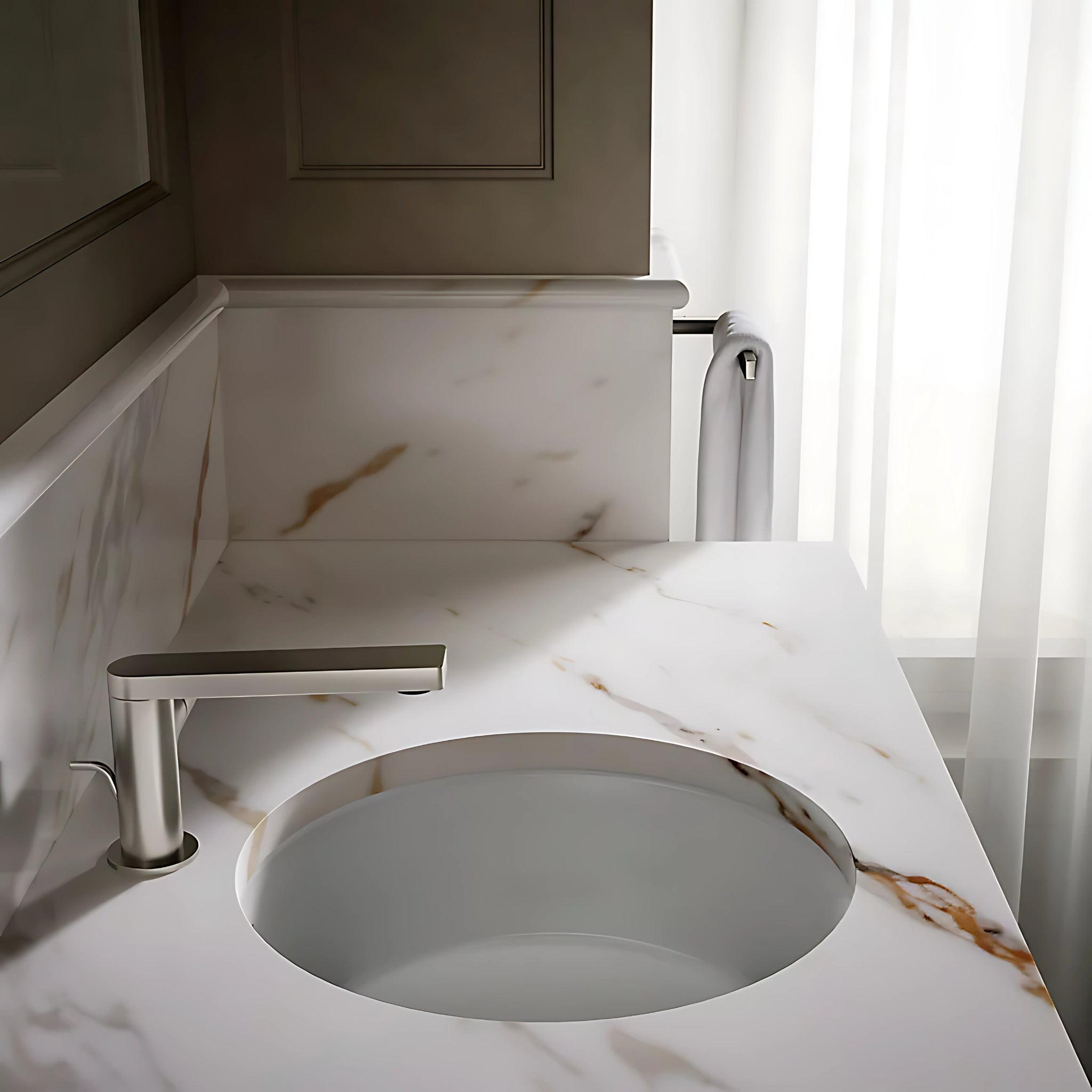 KOHLER VERTICYL ROUND UNDER COUNTER BASIN WHITE 400MM