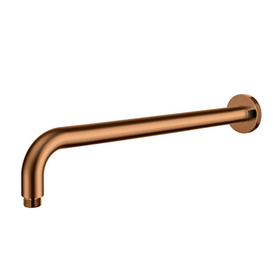 IKON ROUND HORIZONTAL SHOWER ARM 400MM BRUSHED COPPER