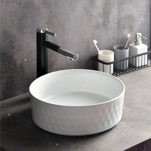 CLAYA DIAMOND ROUND ABOVE COUNTER BASIN MATTE WHITE 360MM