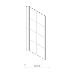 COVEY FRAMED FIXED BATH SCREEN MATTE BLACK