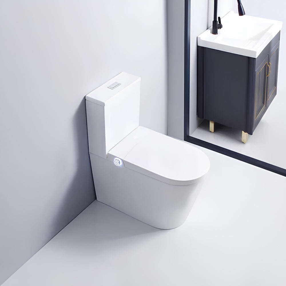 KOHLER MODENA SMART RIMLESS BACK TO WALL TOILET W/ REMOTE CONTROLLED BIDET PACKAGE D-SHAPE GLOSS WHITE
