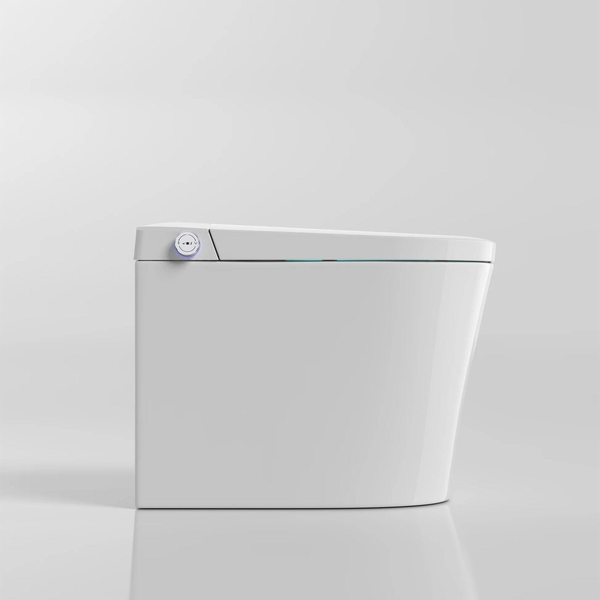 KOHLER MODENA SMART RIMLESS WALL FACED PAN W/ REMOTE CONTROLLED BIDET PACKAGE D-SHAPE GLOSS WHITE
