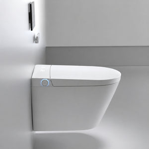 KOHLER MODENA SMART RIMLESS WALL HUNG TOILET W/ REMOTE CONTROLLED BIDET PACKAGE D-SHAPE GLOSS WHITE