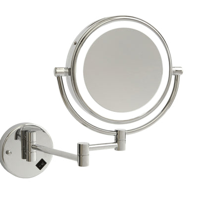 THERMOGROUP ABLAZE ROUND 1 & 8X MAGNIFICATION MIRROR WITH LIGHT CHROME 155MM